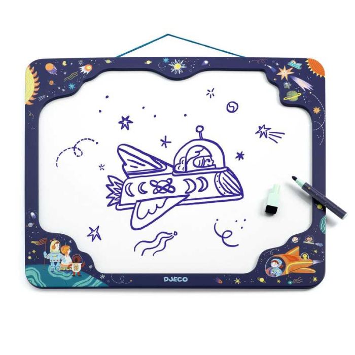Space Magnetic Board with Erasable Marker by Djeco - 0 Space Magnetic Board with Erasable Marker by Djeco - 0