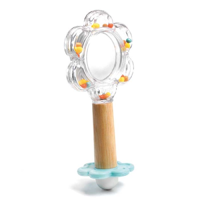 BabyFlower Mirror Rattle by Djeco - 0 BabyFlower Mirror Rattle by Djeco - 0