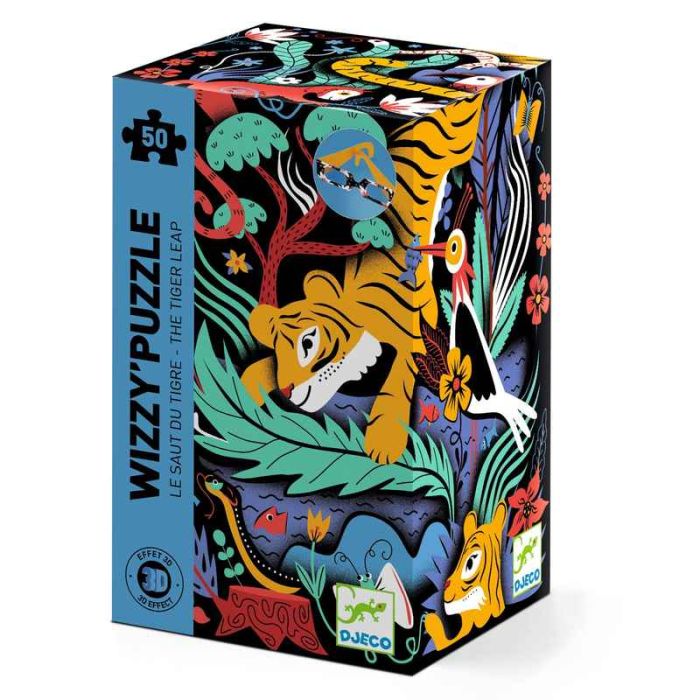 The Tiger's Leap 50pcs Wizzy Puzzle by Djeco - 0 The Tiger's Leap 50pcs Wizzy Puzzle by Djeco - 0