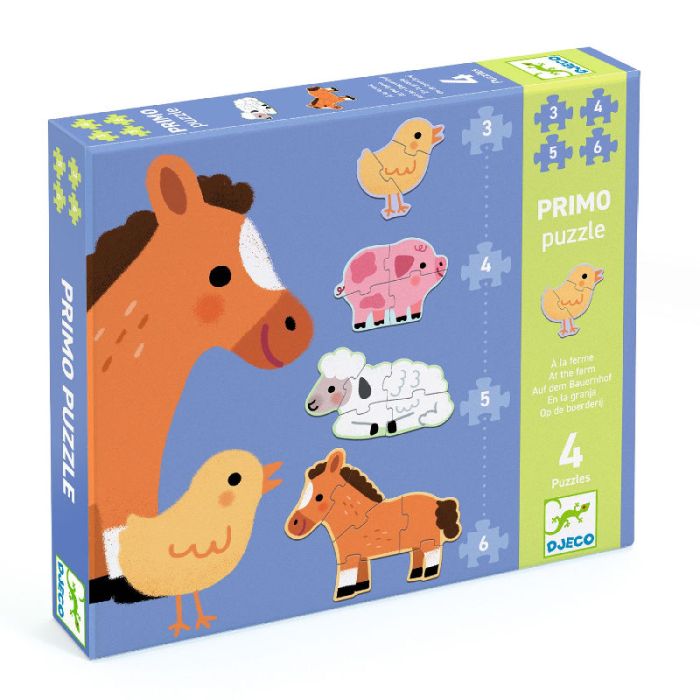 Djeco At the Farm Progressive Jigsaw Puzzle - 0 Djeco At the Farm Progressive Jigsaw Puzzle - 0