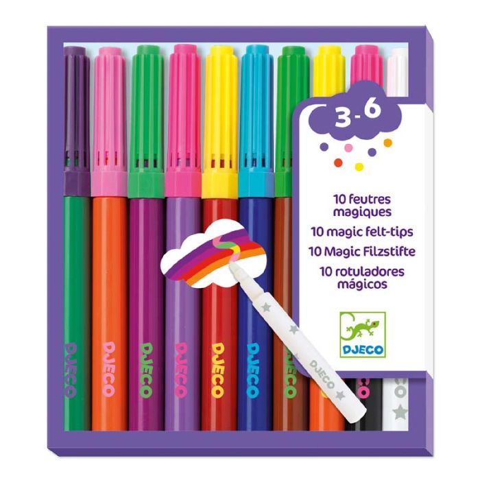 10 Magic Felt Tips by Djeco - 0