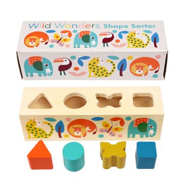 Rex London Wild Wonders Wooden Shape Sorter - 0