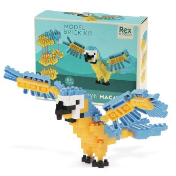 Rex London Build Your Own Macaw Animal Model Brick Kit - 0
