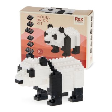 Rex London Build Your Own Panda Animal Model Brick Kit - 0