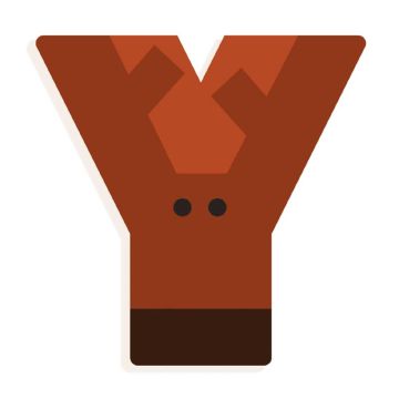 Y - Graphic Animal Letter by Djeco - 0