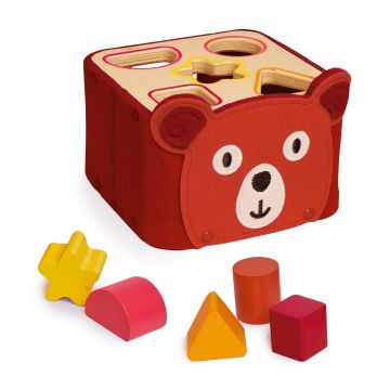 Djeco SoftiShape Wooden and Felt Shape Sorter - 0