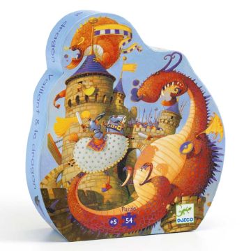 Vaillant and the Dragon 54pcs Silhouette Puzzle by Djeco - 0