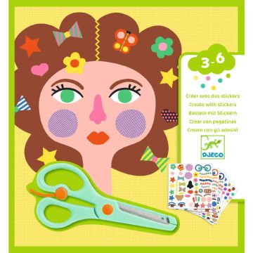 Hairdresser - Create with Stickers by Djeco - 0