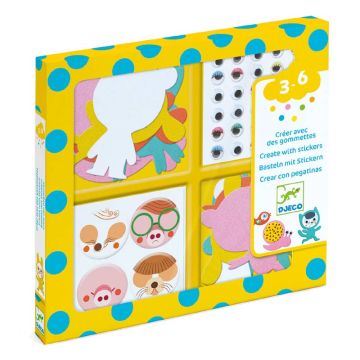 I Love Animals - Create with Stickers by Djeco - 0