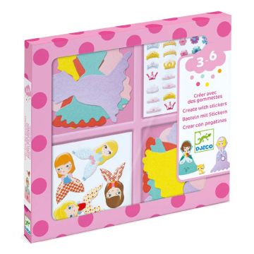 I Love Princesses - Create with Stickers by Djeco - 0