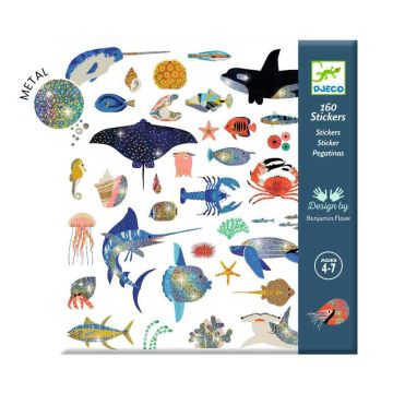 Ocean Metallic Stickers by Djeco - 0