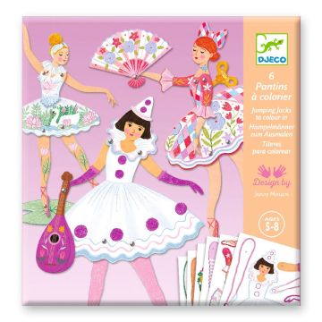 Djeco Tutus Colouring Jumping Jacks Activity Set - 0