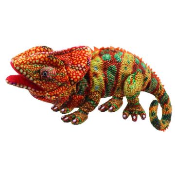 Orange Chameleon Large Creatures Hand Puppet - 0