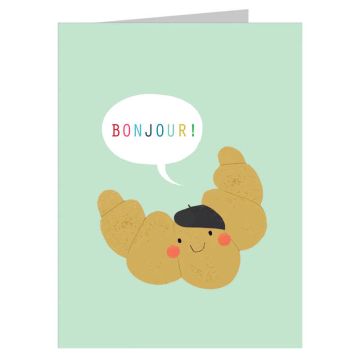 Mini Croissant Greetings Card by Kali Stileman - 0