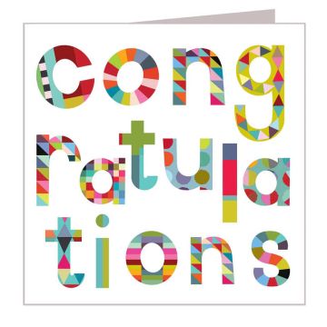 Glossy Congratulations Greetings Card by Kali Stileman - 0