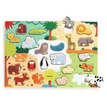 Puzzlo Animo - FSC 100% Wooden Puzzle by Djeco - 0
