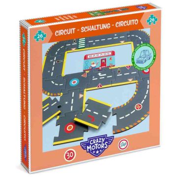 Crazy Motors 26 pcs Road Circuit by Djeco - 0