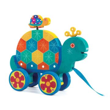 Gaspard Tortoise Pull Along by Djeco - 0
